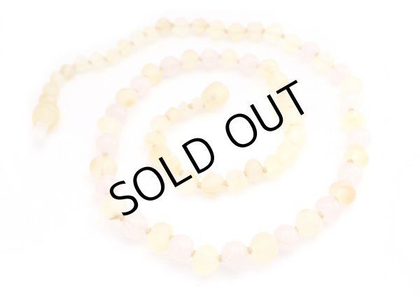 画像1: GEMSTONE NECKLACE - Raw Lemon & Rose Quartz (1)