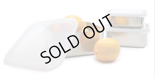 画像4: Boxed Set Square Nesting Trio (Set of 3) Clear [with Plastic Lid] (4)