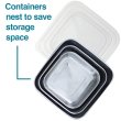 画像3: Boxed Set Square Nesting Trio (Set of 3) Clear [with Plastic Lid] (3)