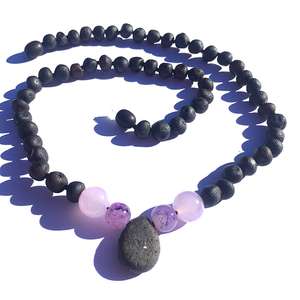 GEMSTONE ADULT NECKLACE - Diffusing Pendant (Lavender)