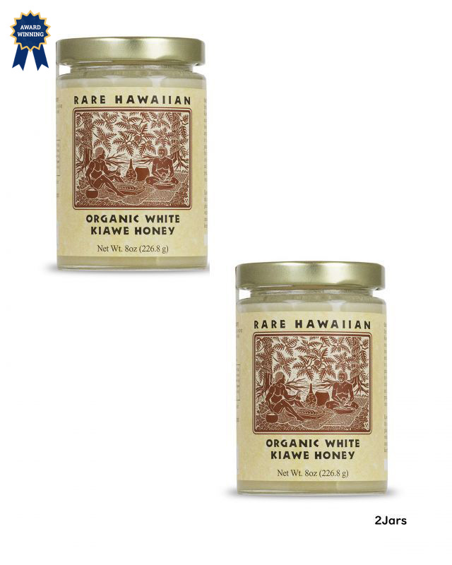 Organic White Kiawe Honey (2 Jars)